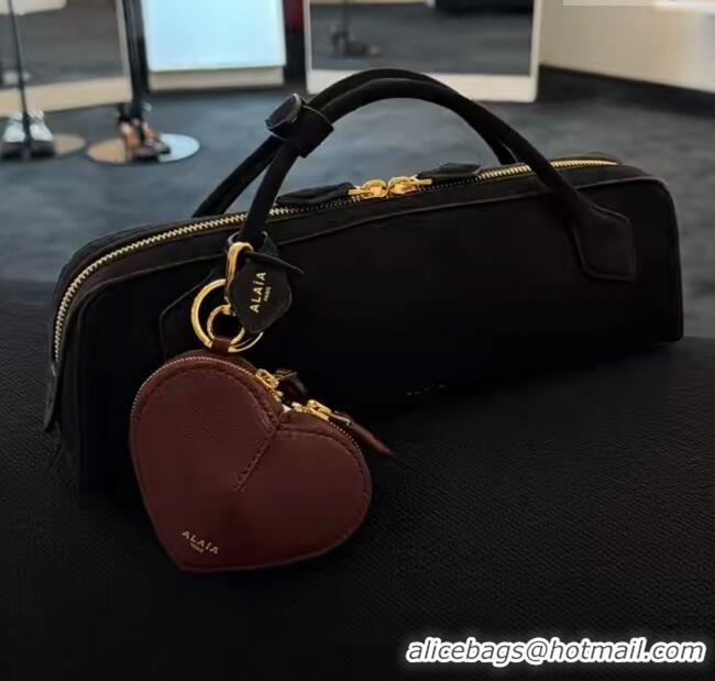 Trendy Design Alaia LE CŒUR Coin Purse in Goatskin 8841 Burgundy 2025