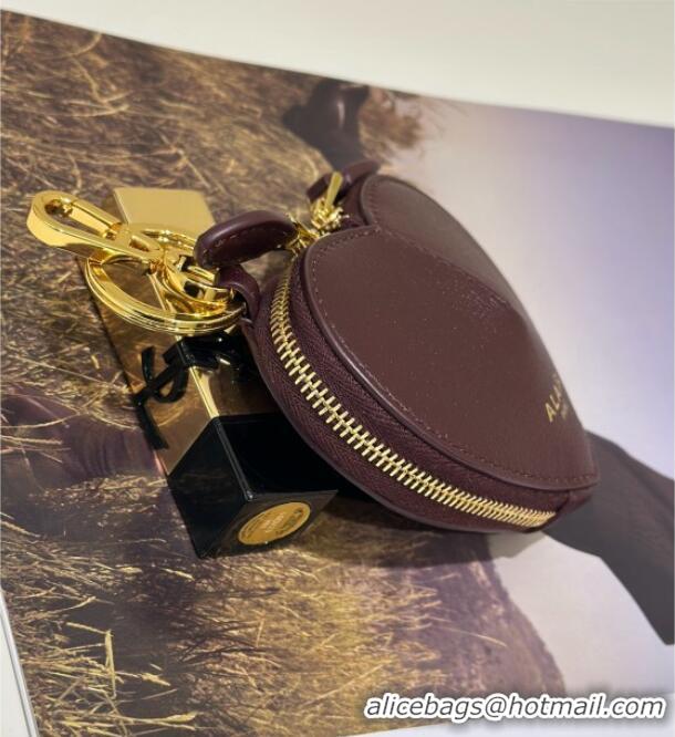 Trendy Design Alaia LE CŒUR Coin Purse in Goatskin 8841 Burgundy 2025