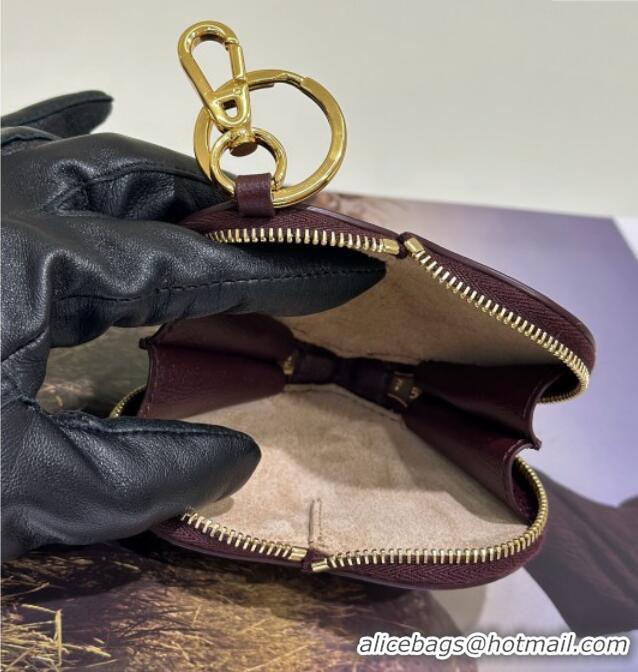 Trendy Design Alaia LE CŒUR Coin Purse in Goatskin 8841 Burgundy 2025