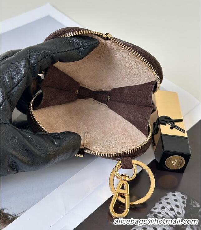 Best Product Alaia LE CŒUR Coin Purse in Suede 8841 Coffee 2025