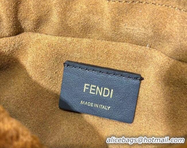 Promotional Fendi Mamma Baguette Small Bag in Shearling 8693S Brown 2025 Top