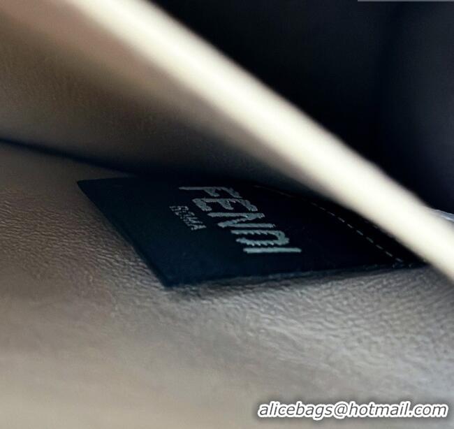 Best Price Fendi Peekaboo ISeeU Small Bag in Interlaced Leather 80173M Khaki/Blue 2025 Top