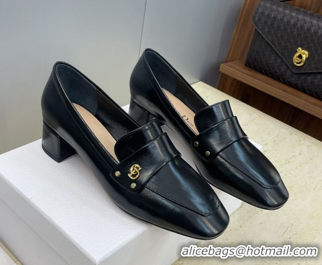 Perfect Dior D-New Loafers 3.5cm in Patent Leather Black DR121602 1216094