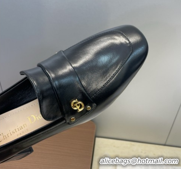 Perfect Dior D-New Loafers 3.5cm in Patent Leather Black DR121602 1216094