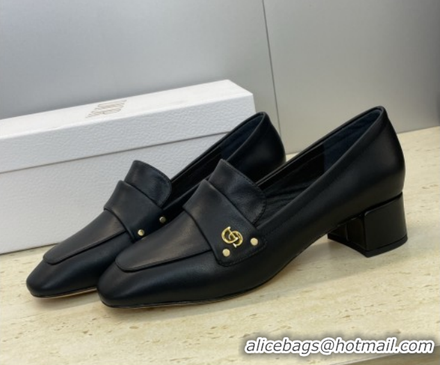 Sophisticated Dior D-New Loafers 3.5cm in Calfskin Leather Black DR121602 51216096