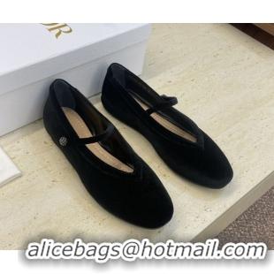 Sumptuous Dior New Ballet Flats in Suede Black DR121604 1216101