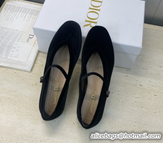 Sumptuous Dior New Ballet Flats in Suede Black DR121604 1216101
