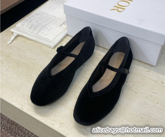 Sumptuous Dior New Ballet Flats in Suede Black DR121604 1216101