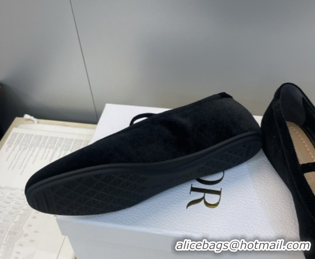 Sumptuous Dior New Ballet Flats in Suede Black DR121604 1216101