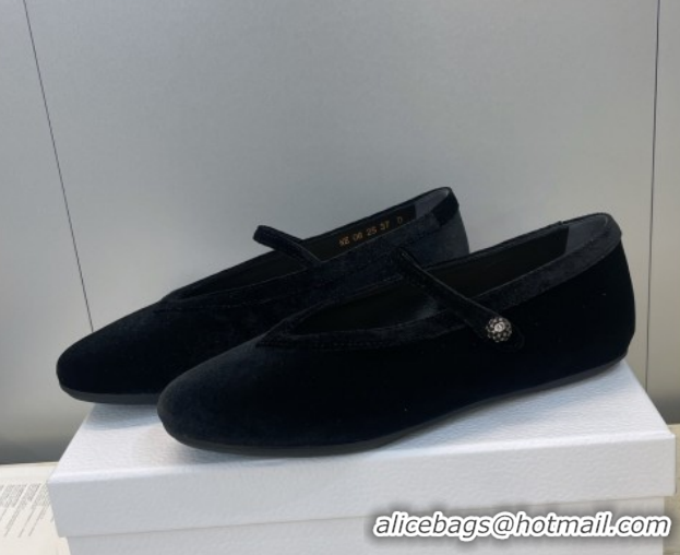 Sumptuous Dior New Ballet Flats in Suede Black DR121604 1216101