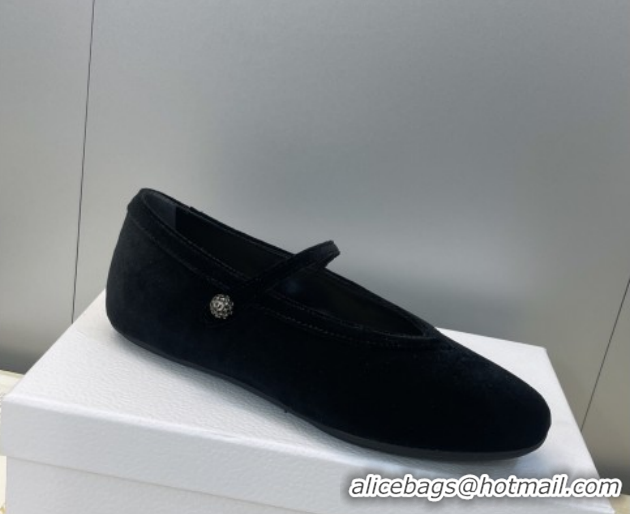 Sumptuous Dior New Ballet Flats in Suede Black DR121604 1216101