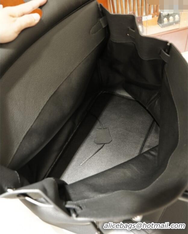 Big Discount Hermes Multipockets Birkin HAC 50 Bag in Togo Leather H50 Black/Silver 2025 (Half Handmade)