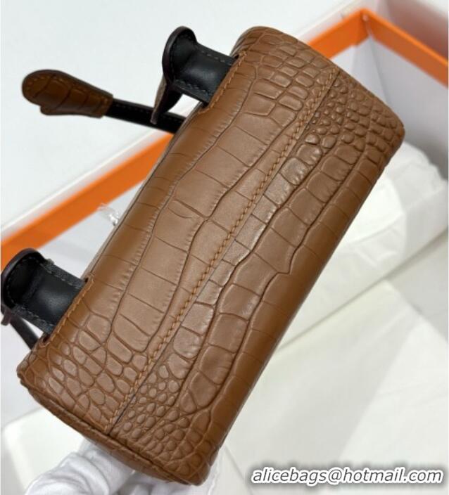 Best Quality Hermes Kelly Doll Bag in Matt Alligator Leather H16 Brown 2025 (Handmade)