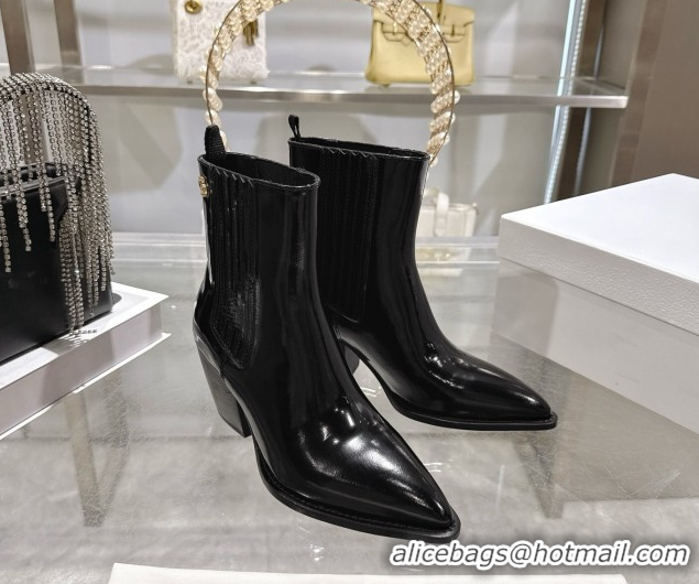 Low Price Dior Wild Heeled Ankle Boots 5cm in Calfskin Leather Black DR121610 1216129