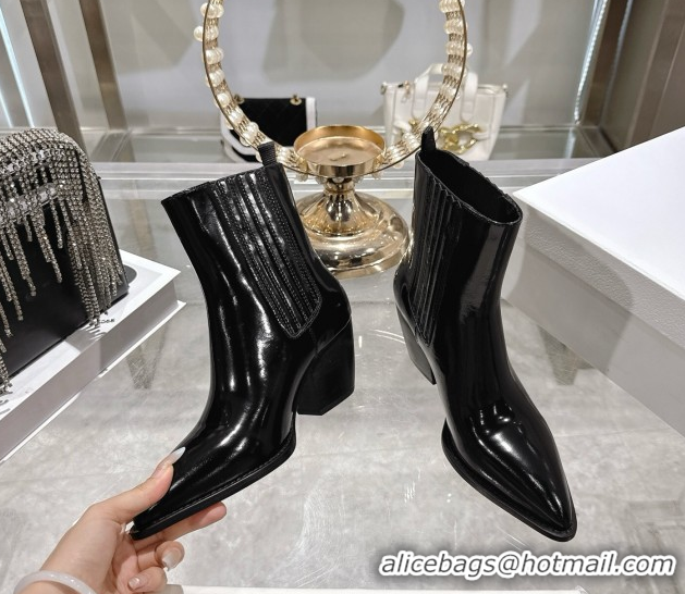 Low Price Dior Wild Heeled Ankle Boots 5cm in Calfskin Leather Black DR121610 1216129
