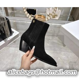 Popular Style Dior Wild Heeled Ankle Boots 5cm in Suede Black DR121610 1216132