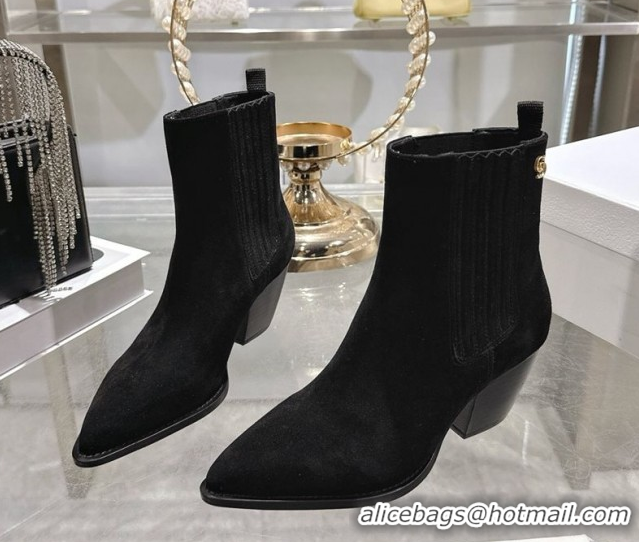 Popular Style Dior Wild Heeled Ankle Boots 5cm in Suede Black DR121610 1216132