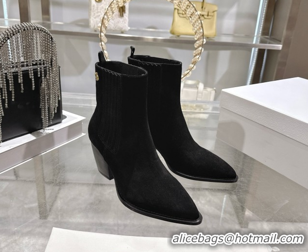 Popular Style Dior Wild Heeled Ankle Boots 5cm in Suede Black DR121610 1216132