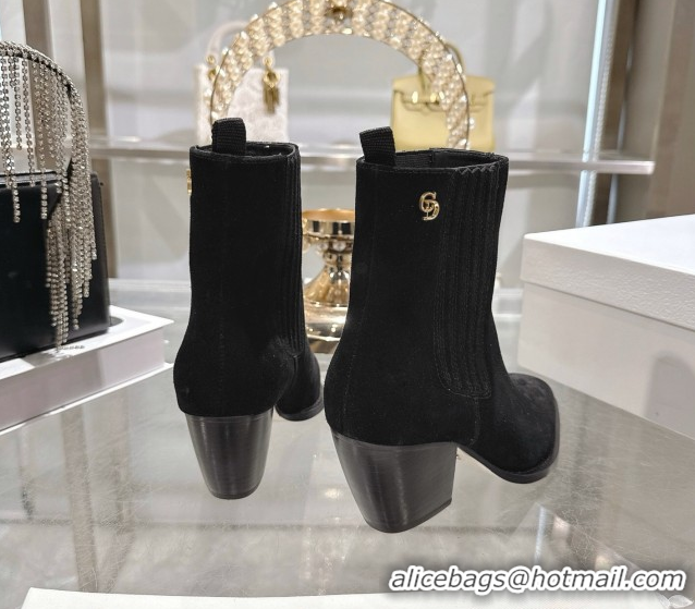 Popular Style Dior Wild Heeled Ankle Boots 5cm in Suede Black DR121610 1216132