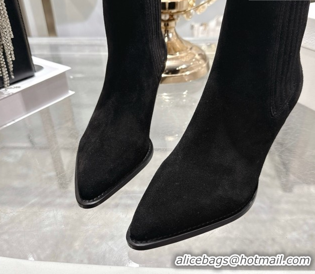 Popular Style Dior Wild Heeled Ankle Boots 5cm in Suede Black DR121610 1216132