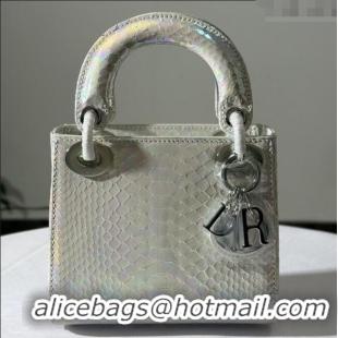 Famous Brand Dior Mini Lady Dior Bag in Python Leather D123003 Colorful/Silver 2025