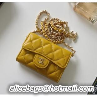 Promotional Chanel Chain Belt with Pouch in Smooth Leather 2015025 Yellow/Gold 2025