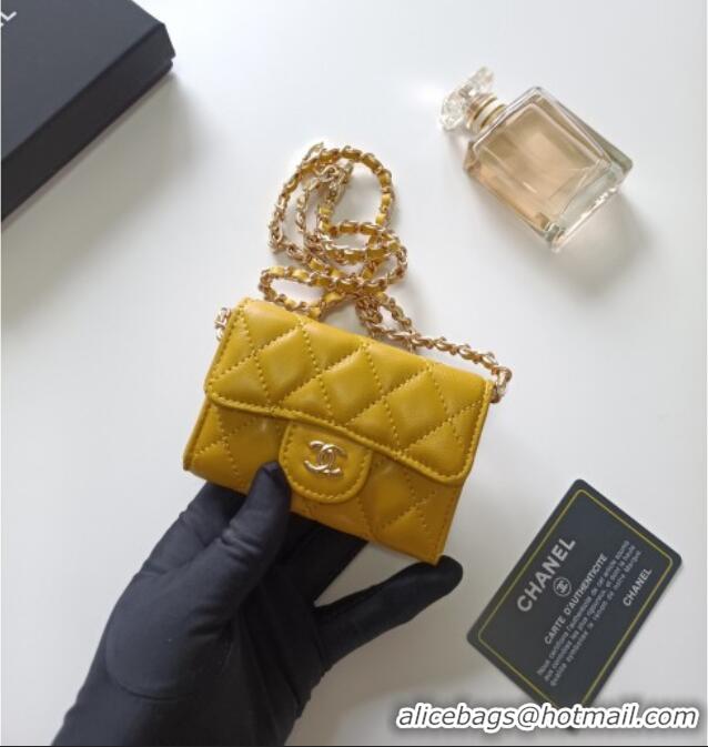 Promotional Chanel Chain Belt with Pouch in Smooth Leather 2015025 Yellow/Gold 2025