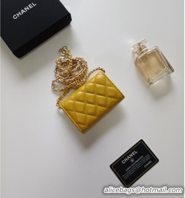Promotional Chanel Chain Belt with Pouch in Smooth Leather 2015025 Yellow/Gold 2025