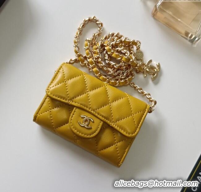 Promotional Chanel Chain Belt with Pouch in Smooth Leather 2015025 Yellow/Gold 2025