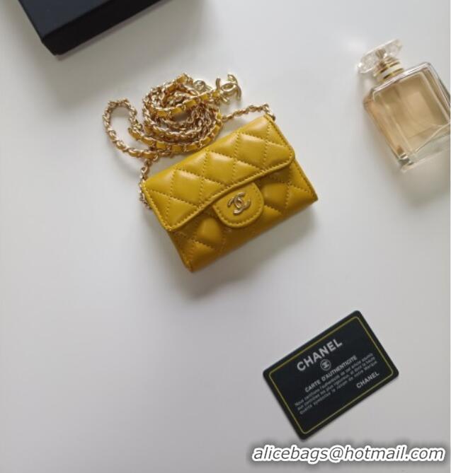 Promotional Chanel Chain Belt with Pouch in Smooth Leather 2015025 Yellow/Gold 2025
