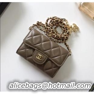 Promotional Chanel Chain Belt with Pouch in Smooth Leather 2015025 Grey/Gold 2025