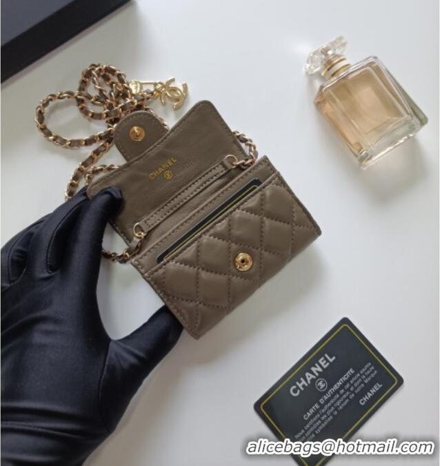 Promotional Chanel Chain Belt with Pouch in Smooth Leather 2015025 Grey/Gold 2025