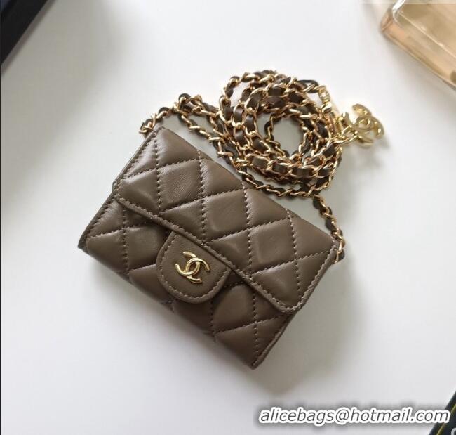 Promotional Chanel Chain Belt with Pouch in Smooth Leather 2015025 Grey/Gold 2025