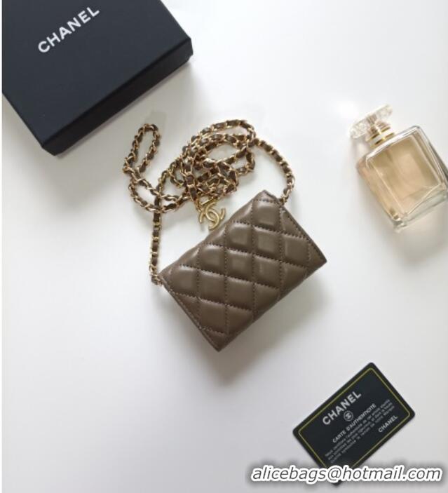 Promotional Chanel Chain Belt with Pouch in Smooth Leather 2015025 Grey/Gold 2025
