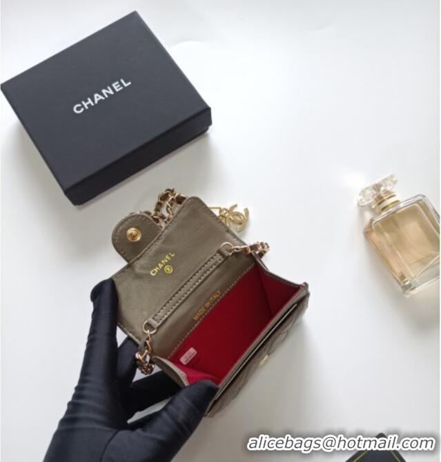 Promotional Chanel Chain Belt with Pouch in Smooth Leather 2015025 Grey/Gold 2025