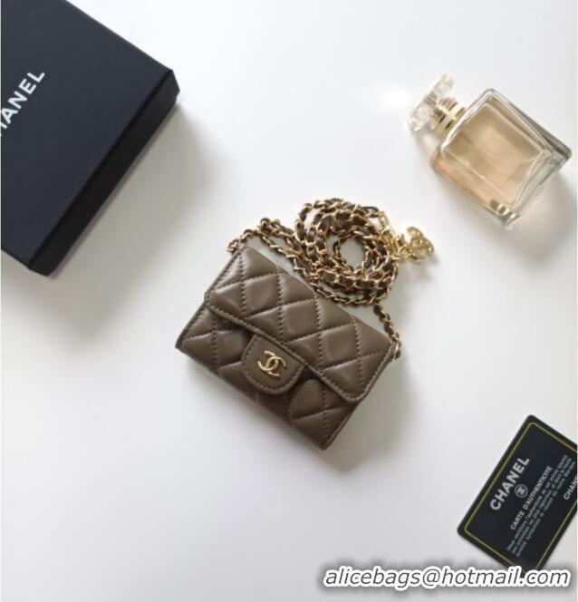 Promotional Chanel Chain Belt with Pouch in Smooth Leather 2015025 Grey/Gold 2025