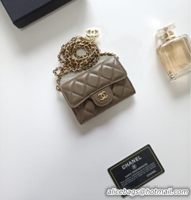 Promotional Chanel Chain Belt with Pouch in Smooth Leather 2015025 Grey/Gold 2025