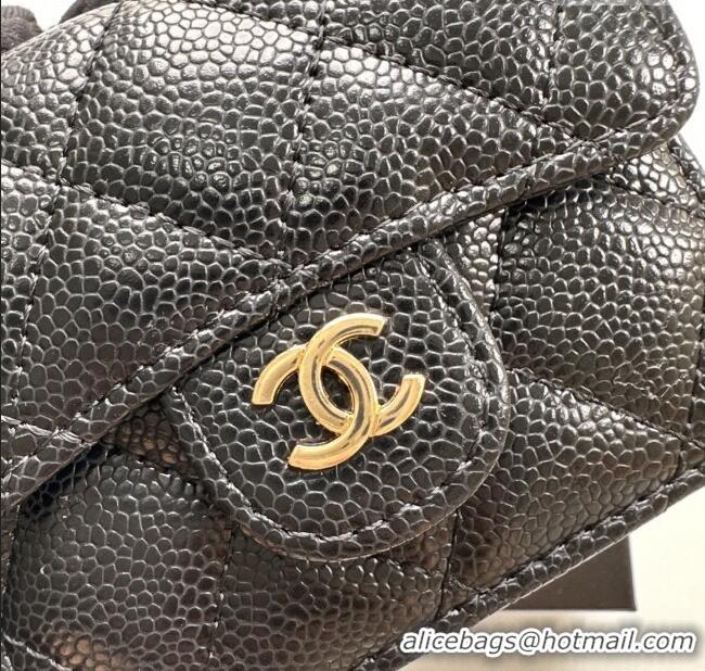 Good Product Chanel Chain Belt with Pouch in Griany Leather 2016025 Black/Gold 2025