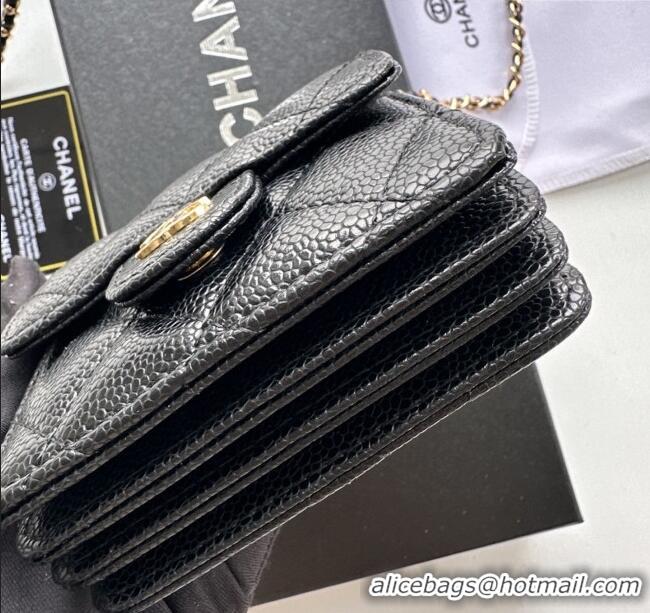 Good Product Chanel Chain Belt with Pouch in Griany Leather 2016025 Black/Gold 2025