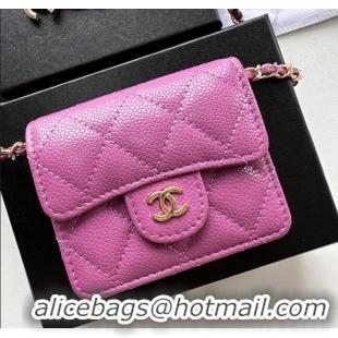 Good Taste Chanel Chain Belt with Pouch in Grainy Leather 2016025 Rosy/Gold 2025