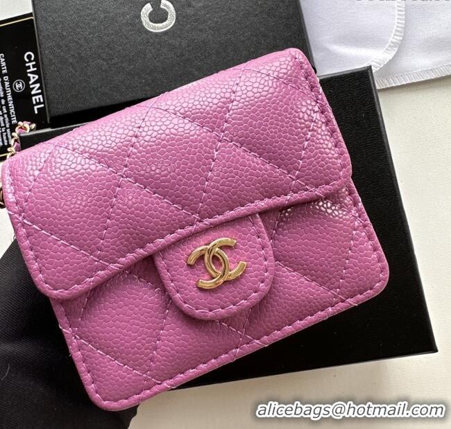 Good Taste Chanel Chain Belt with Pouch in Grainy Leather 2016025 Rosy/Gold 2025