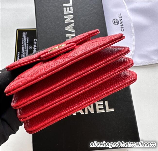 Good Product Chanel Chain Belt with Pouch in Grainy Leather 2016025 Red/Gold 2025