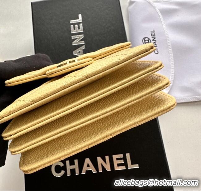 Fashion Discount Chanel Chain Belt with Pouch in Grainy Leather 2016025 Yellow/Gold 2025