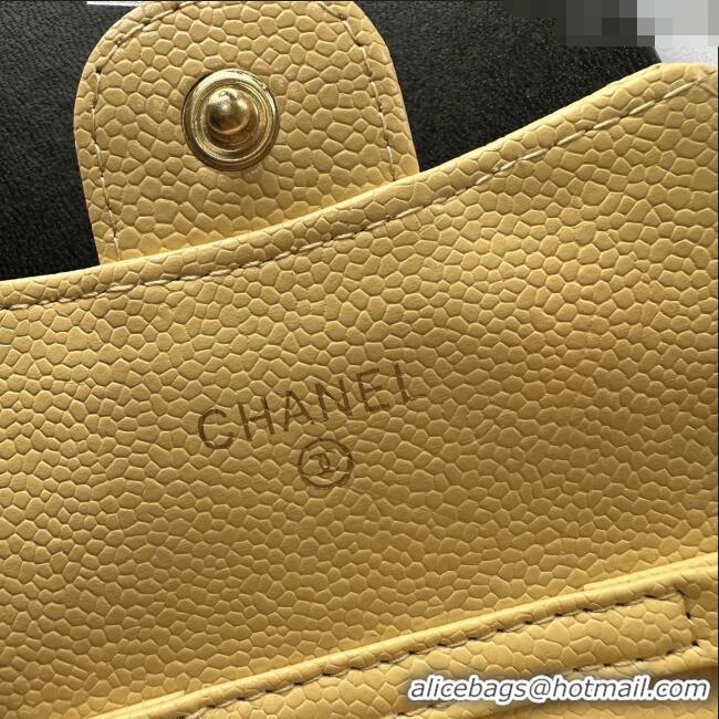 Fashion Discount Chanel Chain Belt with Pouch in Grainy Leather 2016025 Yellow/Gold 2025