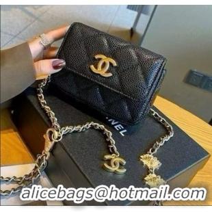 Best Price Chanel Chain Belt with Pouch in Grainy Leather 2018025 Black 2025