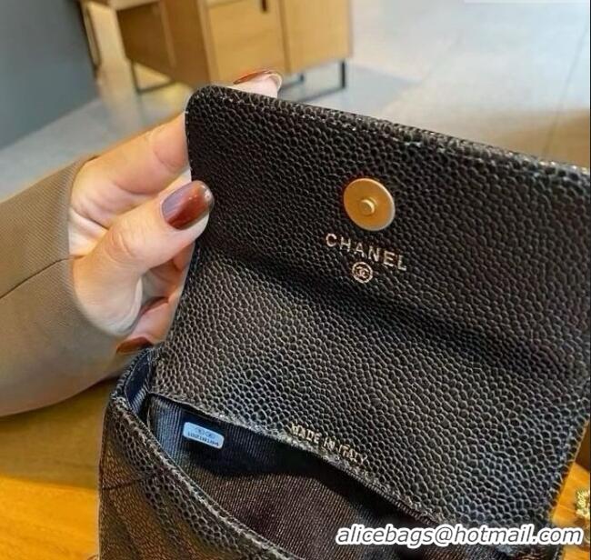 Best Price Chanel Chain Belt with Pouch in Grainy Leather 2018025 Black 2025