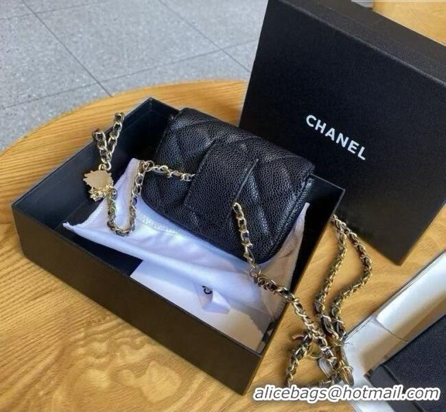 Best Price Chanel Chain Belt with Pouch in Grainy Leather 2018025 Black 2025