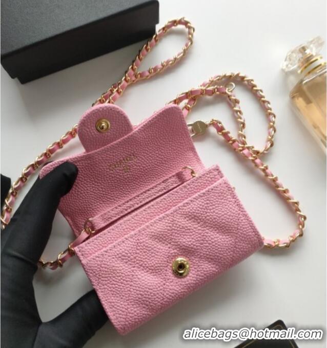Reasonable Price Chanel Chain Belt with Pouch in Grainy Leather 2015025 Pink 2025