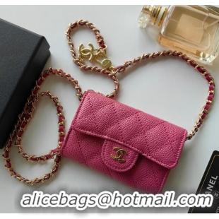 Top Quality Chanel Chain Belt with Pouch in Grainy Leather 2015025 Rosy 2025