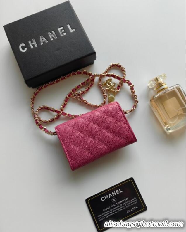 Top Quality Chanel Chain Belt with Pouch in Grainy Leather 2015025 Rosy 2025